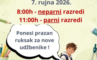 Početak 2026./2027. školske godine