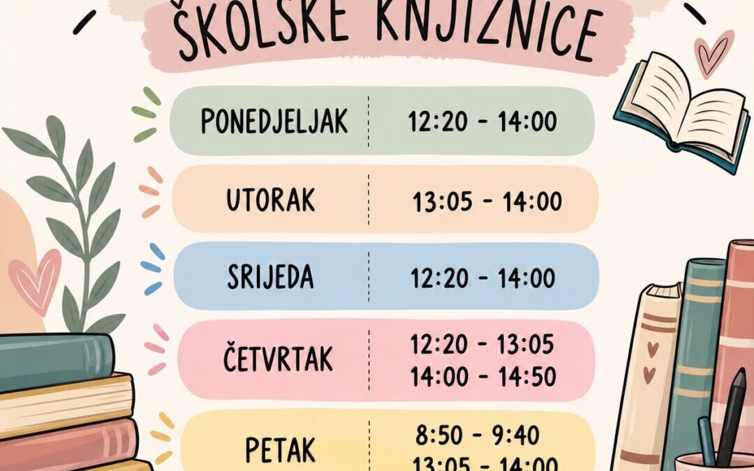 Privremeno radno vrijeme knjižnice